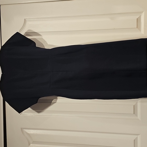Brooks Brothers Womens Navy Blue Career V Empire Classic Dress Sz 12 Fully Lined - Picture 7 of 12